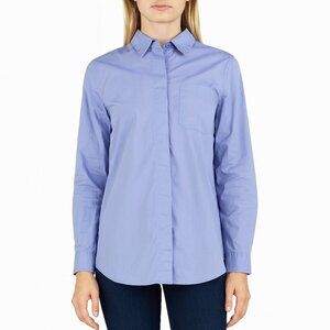 MM6 Maison Margiela Cotton Pocket Shirt Blue Long Sleeve 44
